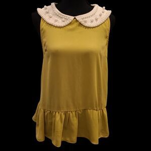 Hot and Delicious sz S pearl collar top, vintage